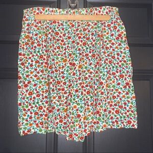 Vintage 90's French Connection Multicolored Floral Pleated Shorts Size Large